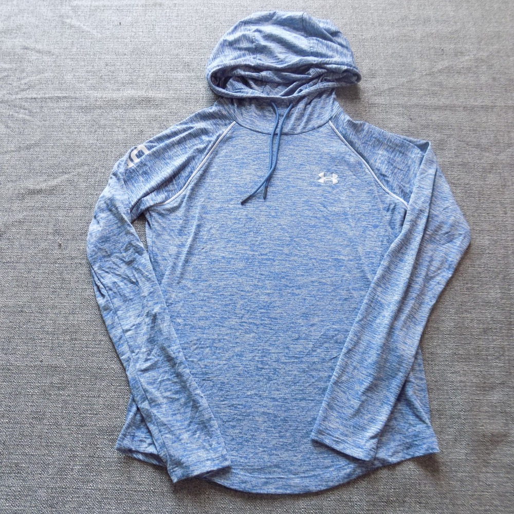 Under Armour Hoodie Women XS Blue Excellent HeatGear Space Dye Long Sleeve 1721